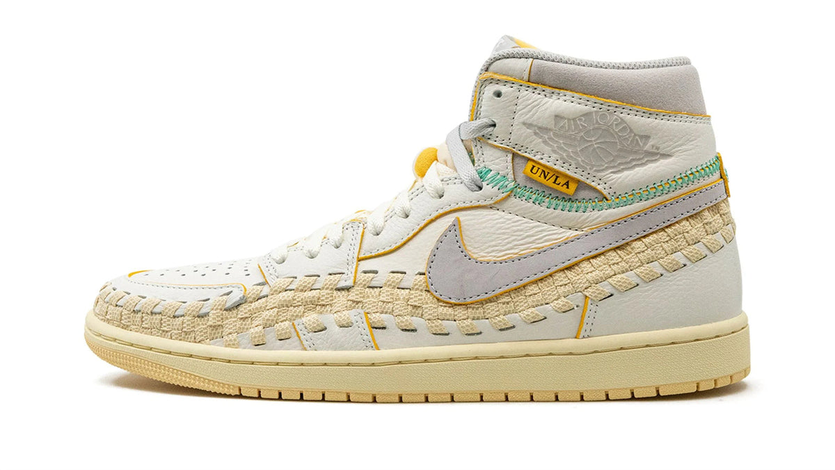 Air Jordan 1 High OG "Union x Bephie's Beauty Supply - Woven Sail" sneaker product image 1 | Foot Spikes