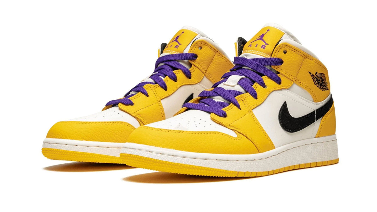 Air Jordan 1 Mid SE "Lakers" sneaker product image 2 | Foot Spikes