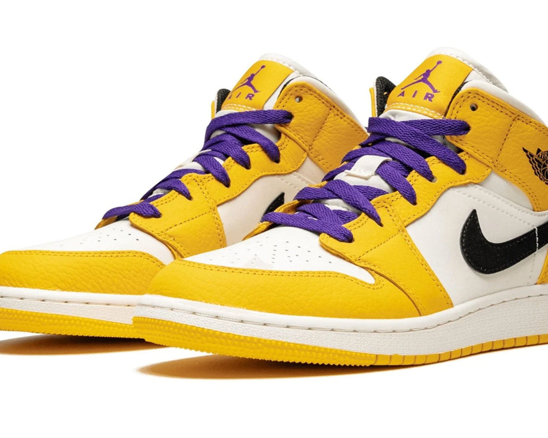 Air Jordan 1 Mid SE "Lakers" sneaker product image 2 | Foot Spikes