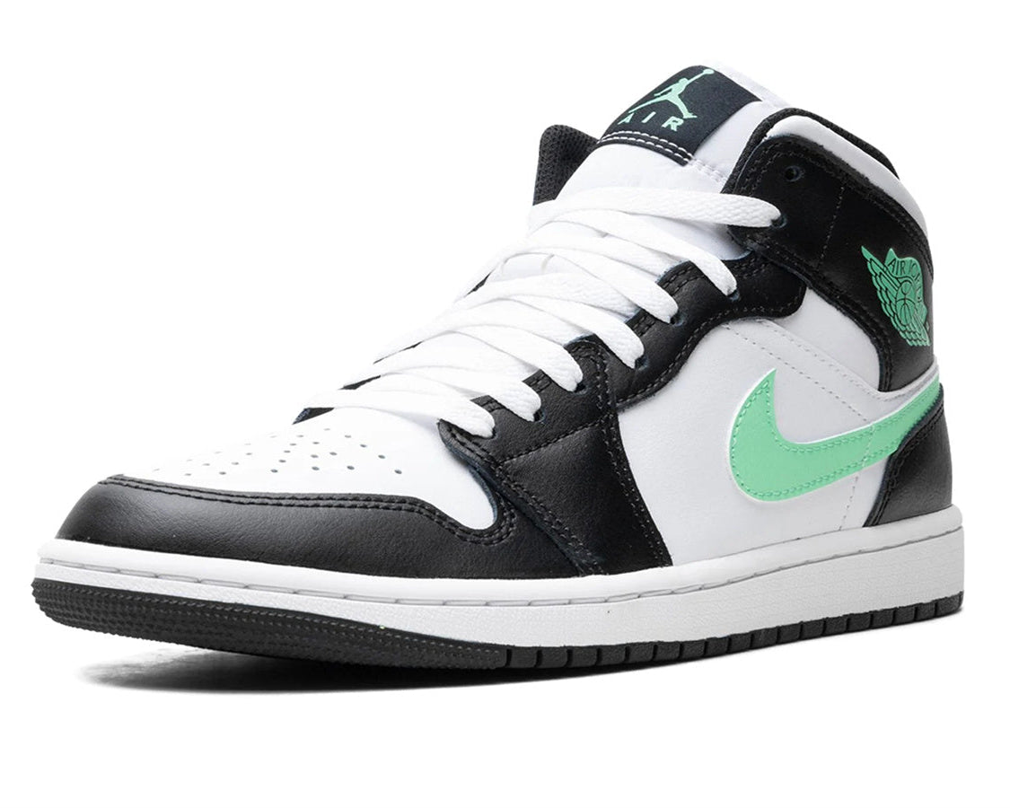 Air Jordan 1 Mid "GREEN GLOW" sneaker product image 3 | Foot Spikes