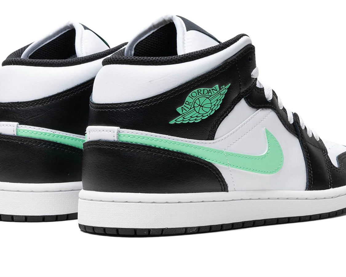 Air Jordan 1 Mid "GREEN GLOW" sneaker product image 4 | Foot Spikes