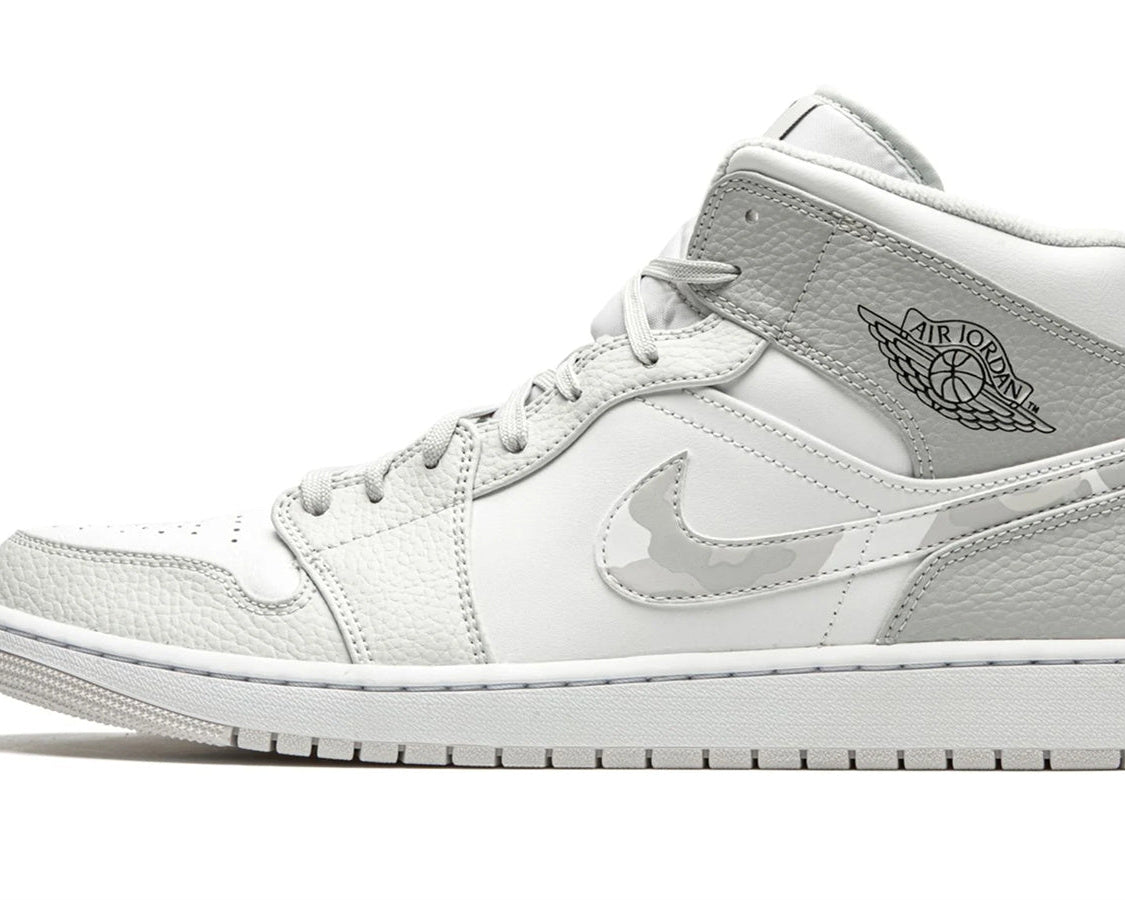 Air Jordan 1 Mid "White Camo" sneaker product image 1 | Foot Spikes