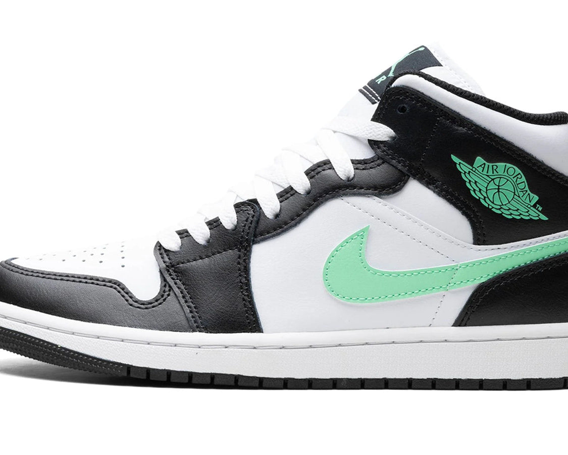 Air Jordan 1 Mid "GREEN GLOW" sneaker product image 1 | Foot Spikes