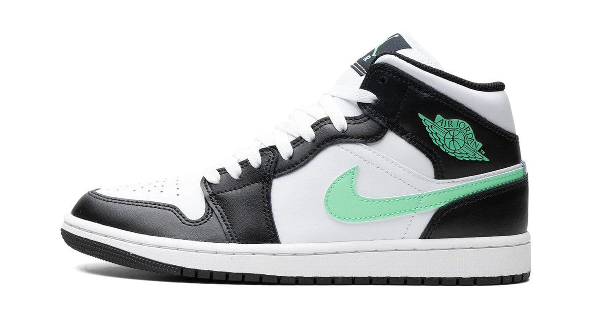 Air Jordan 1 Mid "GREEN GLOW" sneaker product image 1 | Foot Spikes