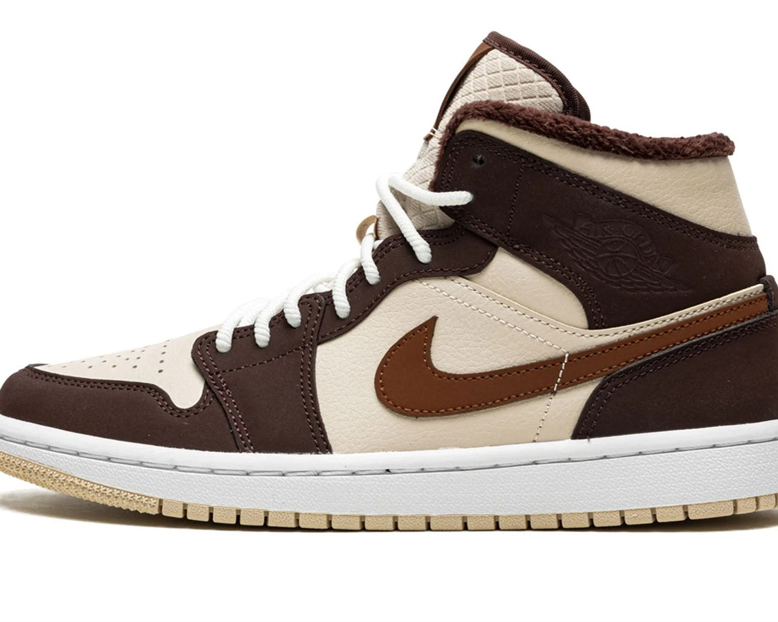 AIR JORDAN 1 MID SE WMNS "Brown Basalt Fleece" sneaker product image 1 | Foot Spikes