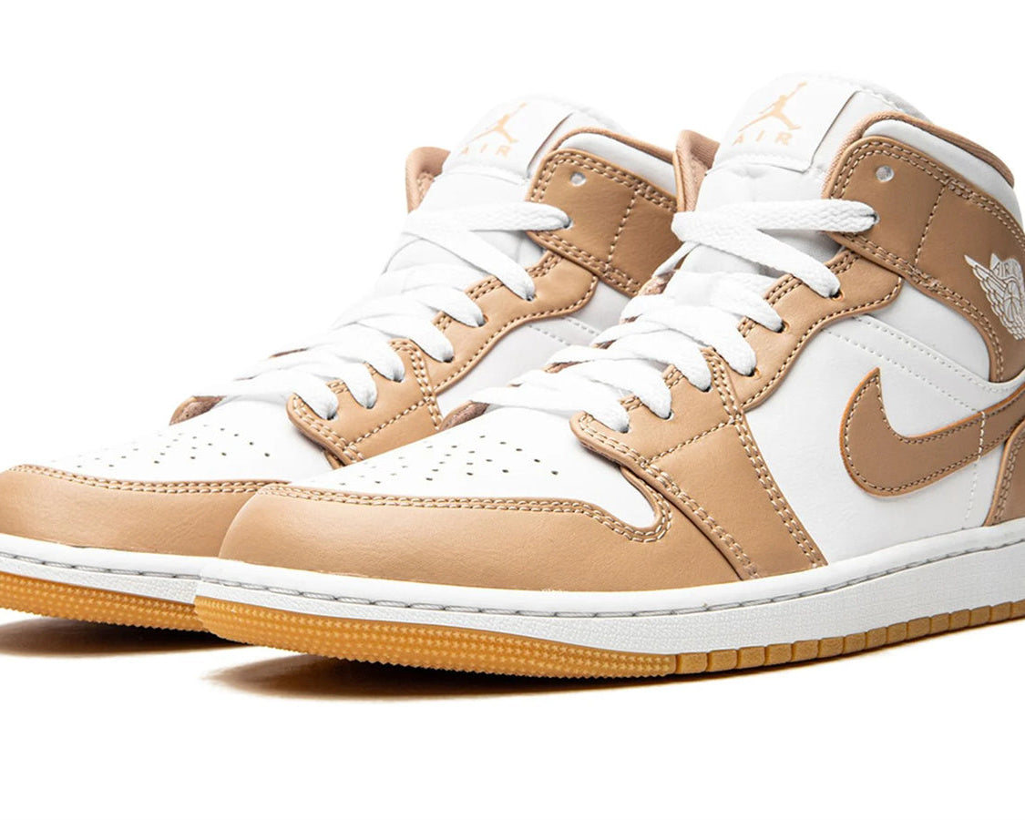 Air Jordan 1 Mid "Tan / Gum" sneaker product image 2 | Foot Spikes