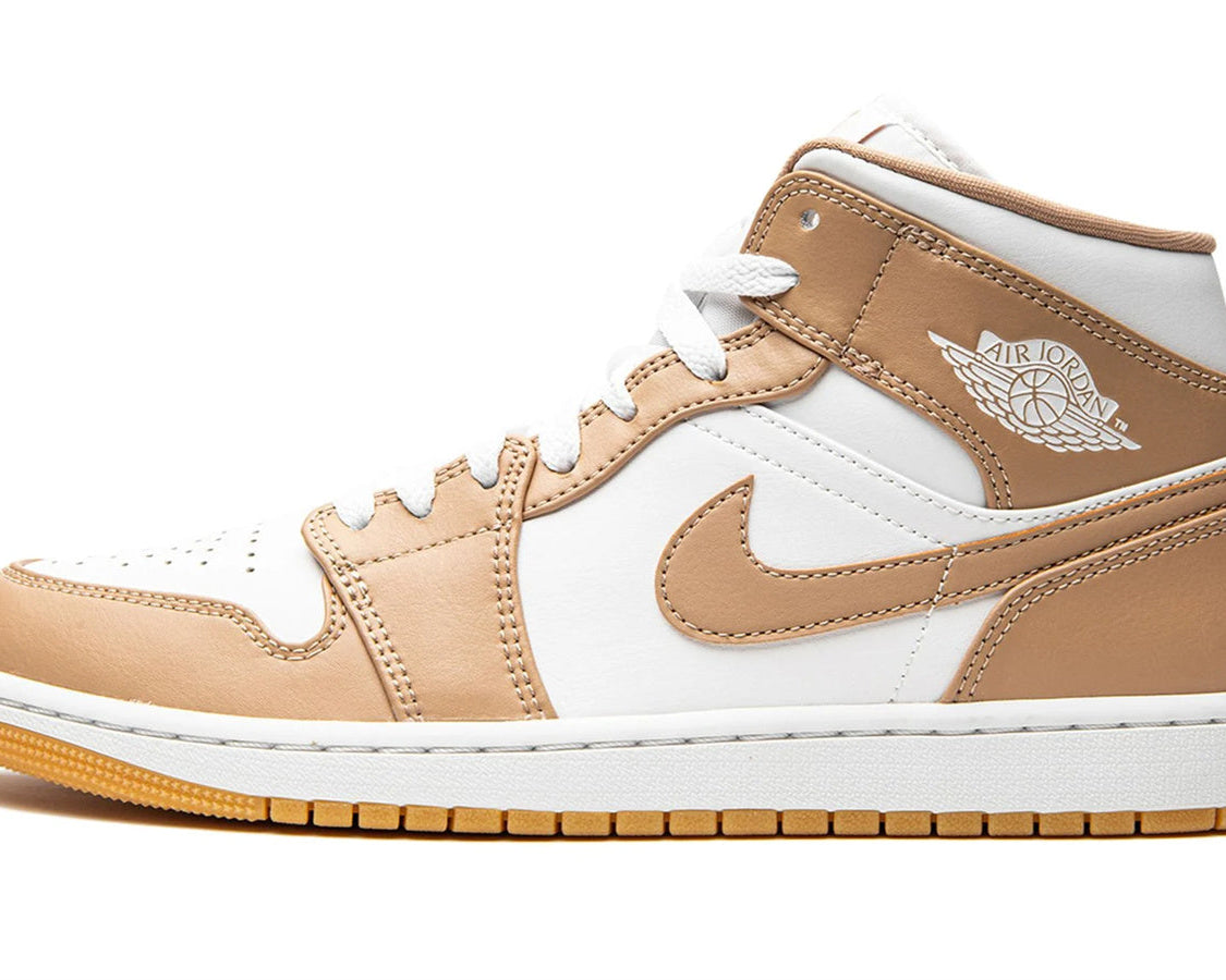 Air Jordan 1 Mid "Tan / Gum" sneaker product image 1 | Foot Spikes