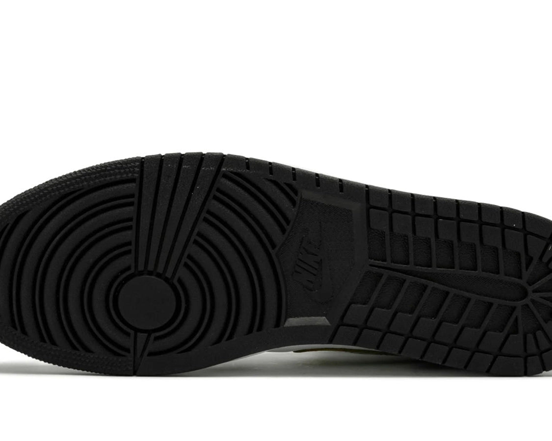 Air Jordan 1 Mid SE "Black Gold Patent Leather" sneaker product image 5 | Foot Spikes