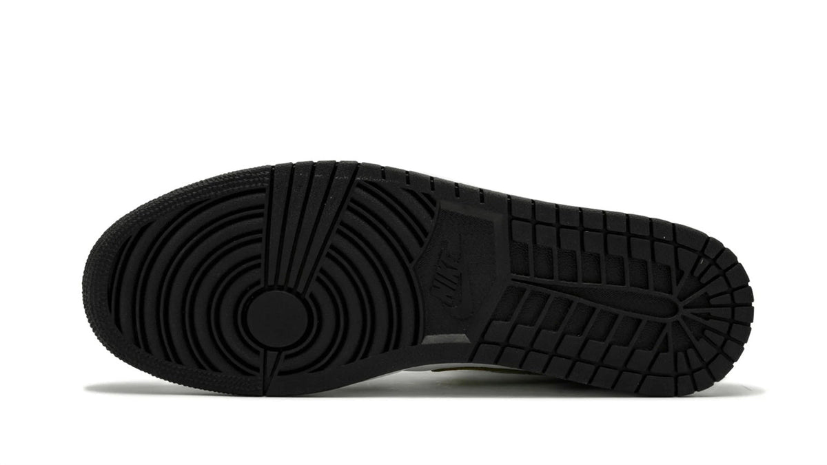 Air Jordan 1 Mid SE "Black Gold Patent Leather" sneaker product image 5 | Foot Spikes