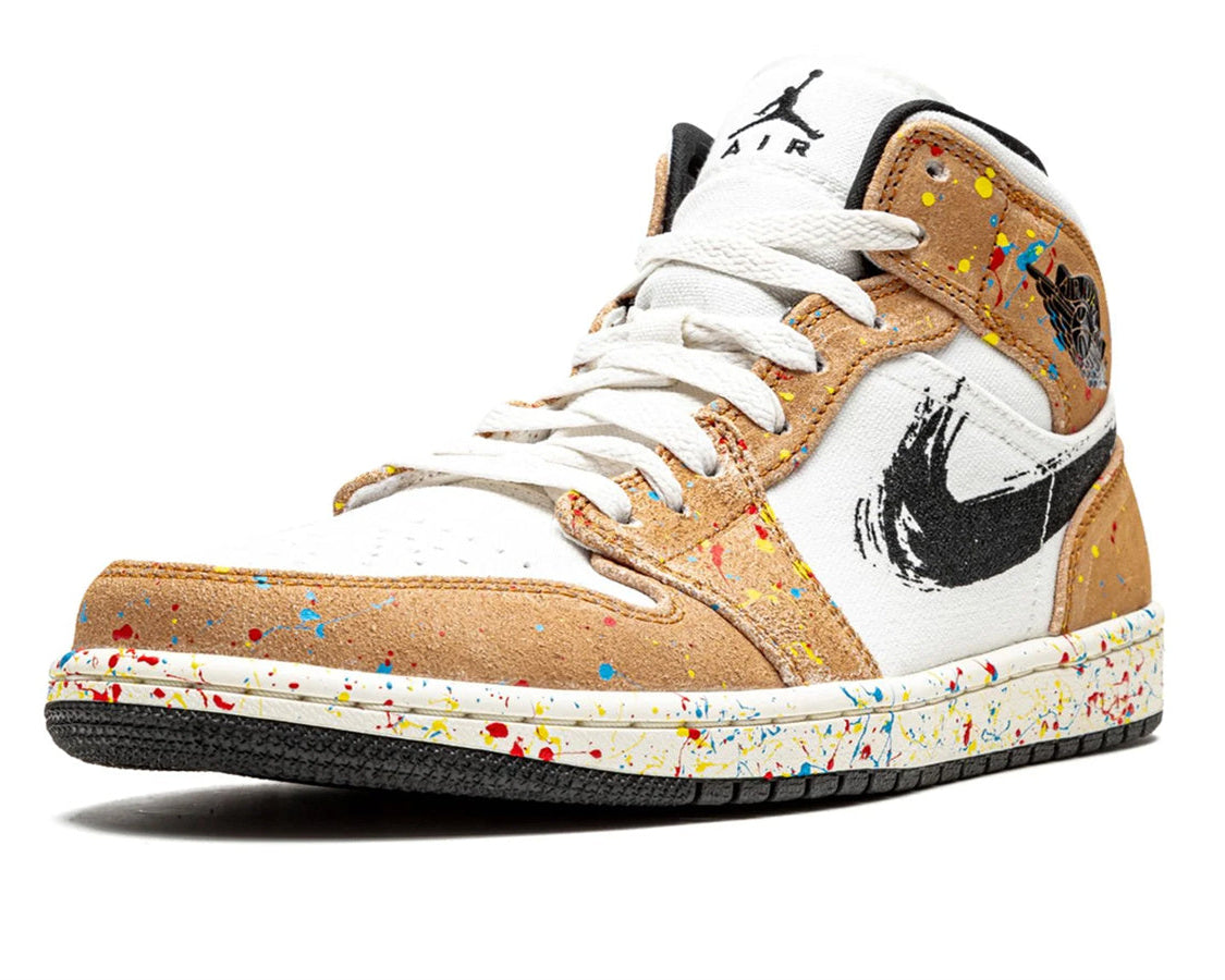 Air Jordan 1 Mid SE "Brushstroke" sneaker product image 1 | Foot Spikes