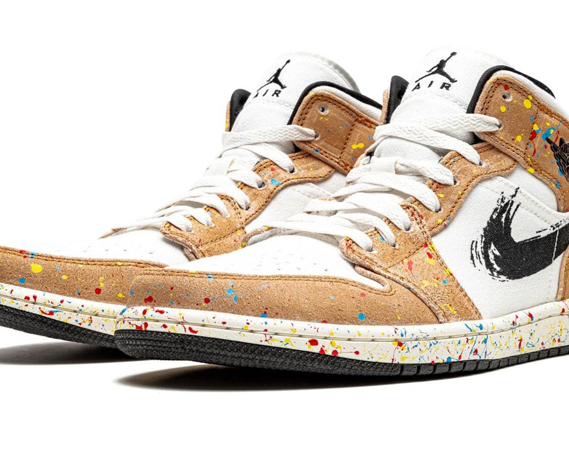 Air Jordan 1 Mid SE "Brushstroke" sneaker product image 2 | Foot Spikes