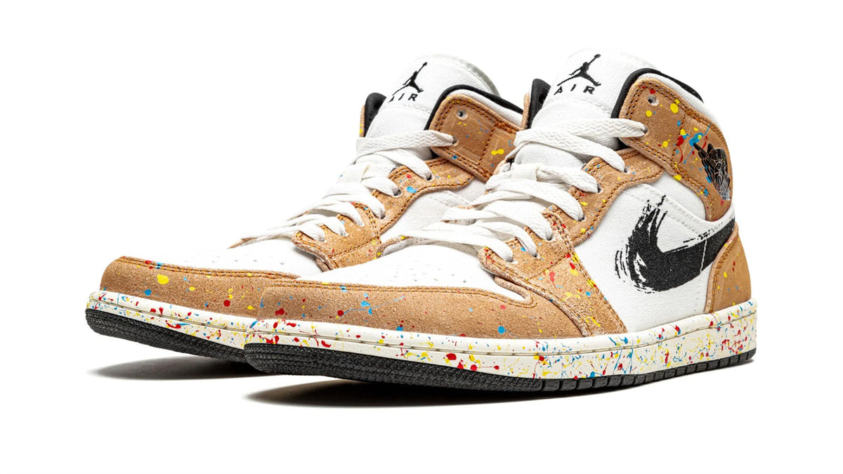 Air Jordan 1 Mid SE "Brushstroke" sneaker product image 2 | Foot Spikes