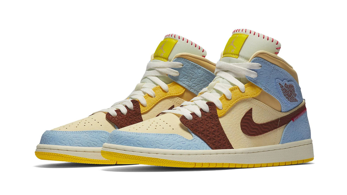 Air Jordan 1 Mid SE "Maison Chateau Rouge Fearless" sneaker product image 2 | Foot Spikes