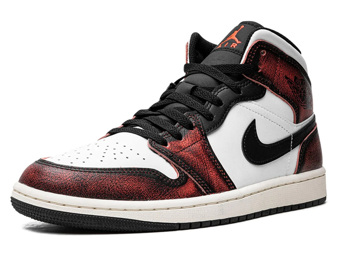 Air Jordan 1 Mid SE "Wear-Away - Infrared" sneaker product image 3 | Foot Spikes