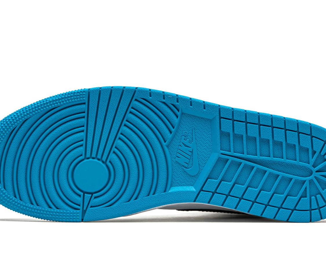 Air Jordan 1 Mid "White / Laser Blue" sneaker product image 5 | Foot Spikes