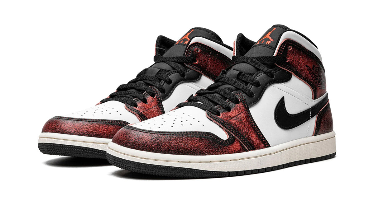 Air Jordan 1 Mid SE "Wear-Away - Infrared" sneaker product image 2 | Foot Spikes