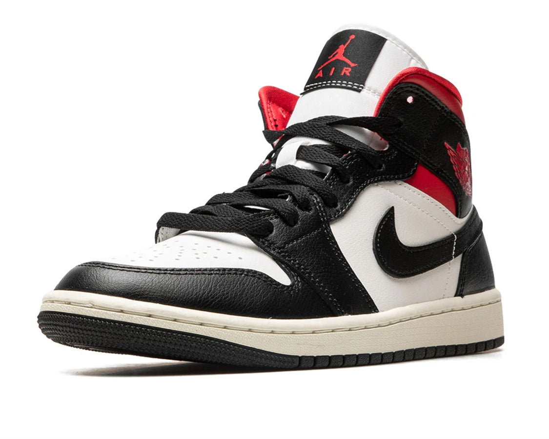 AIR JORDAN 1 MID WMNS "Black / Gym Red / Sail" sneaker product image 3 | Foot Spikes