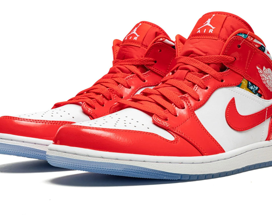 Air Jordan 1 MID SE "Barcelona Sweater" sneaker product image 2 | Foot Spikes