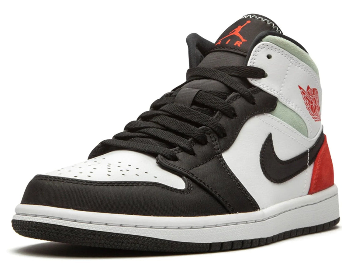 Jordan 1 Mid SE "Red Grey Black Toe" sneaker product image 3 | Foot Spikes