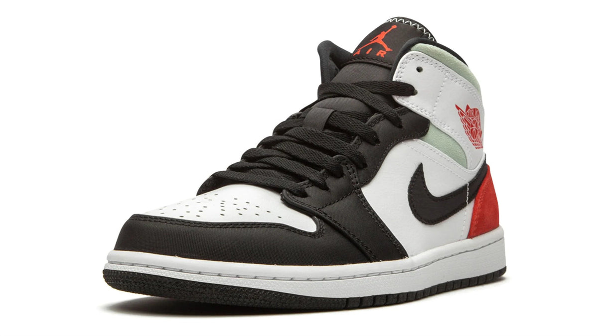 Jordan 1 Mid SE "Red Grey Black Toe" sneaker product image 3 | Foot Spikes