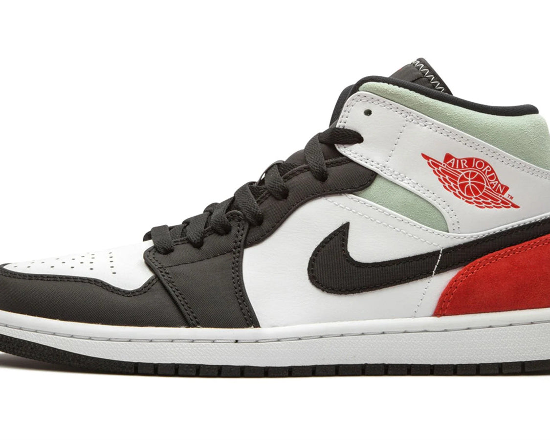 Jordan 1 Mid SE "Red Grey Black Toe" sneaker product image 1 | Foot Spikes