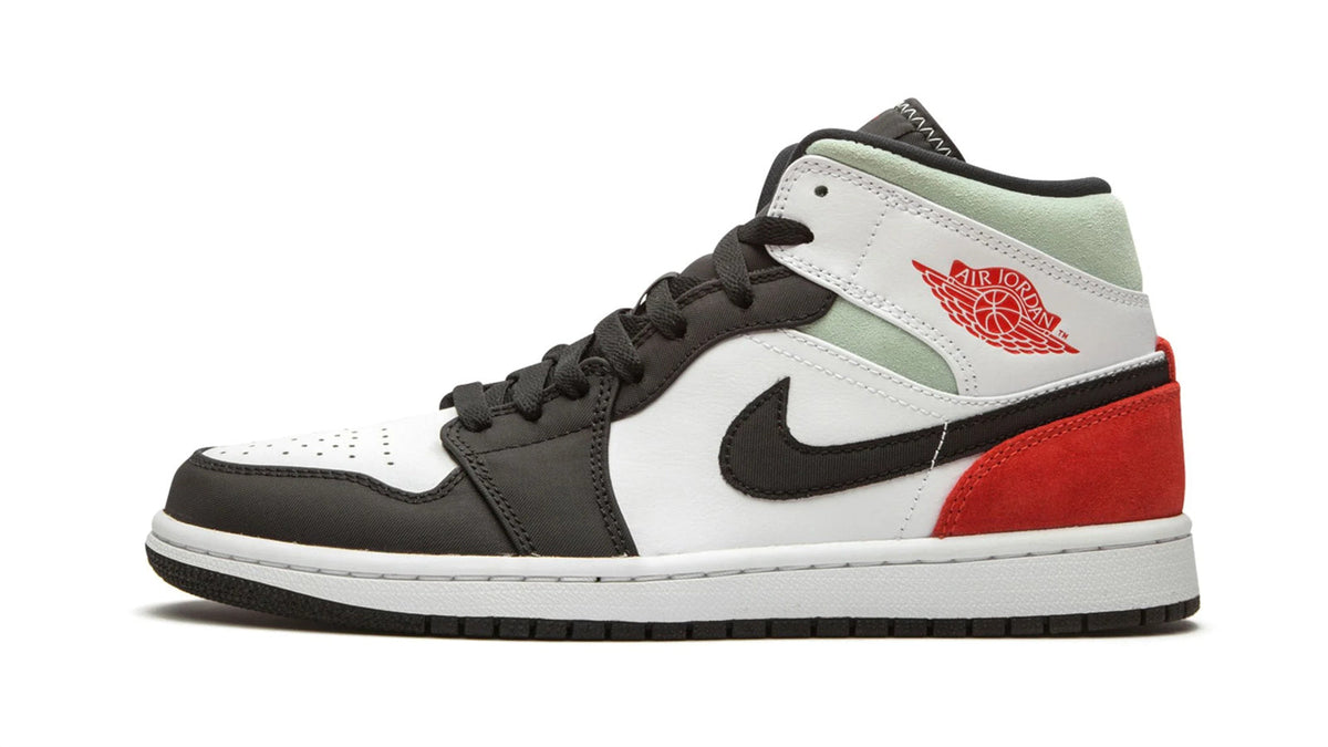 Jordan 1 Mid SE "Red Grey Black Toe" sneaker product image 1 | Foot Spikes