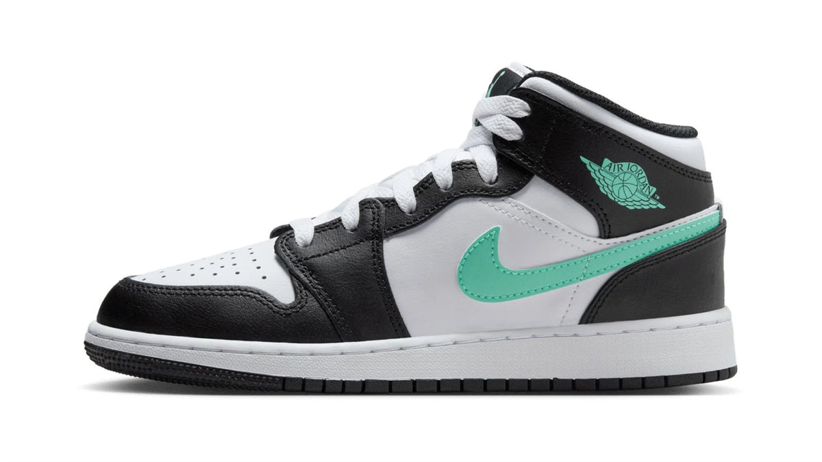 Air Jordan 1 Mid "GREEN GLOW" sneaker product image 3 | Foot Spikes
