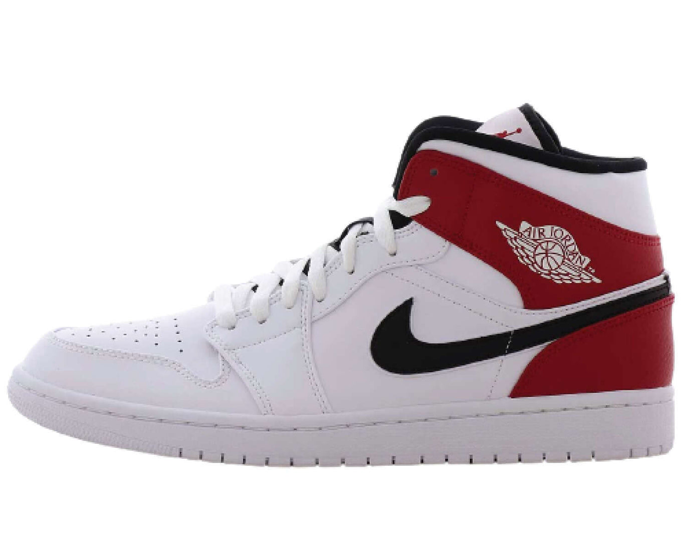 Air Jordan 1 Mid White Black Gym Red sneaker product image 1 | Foot Spikes