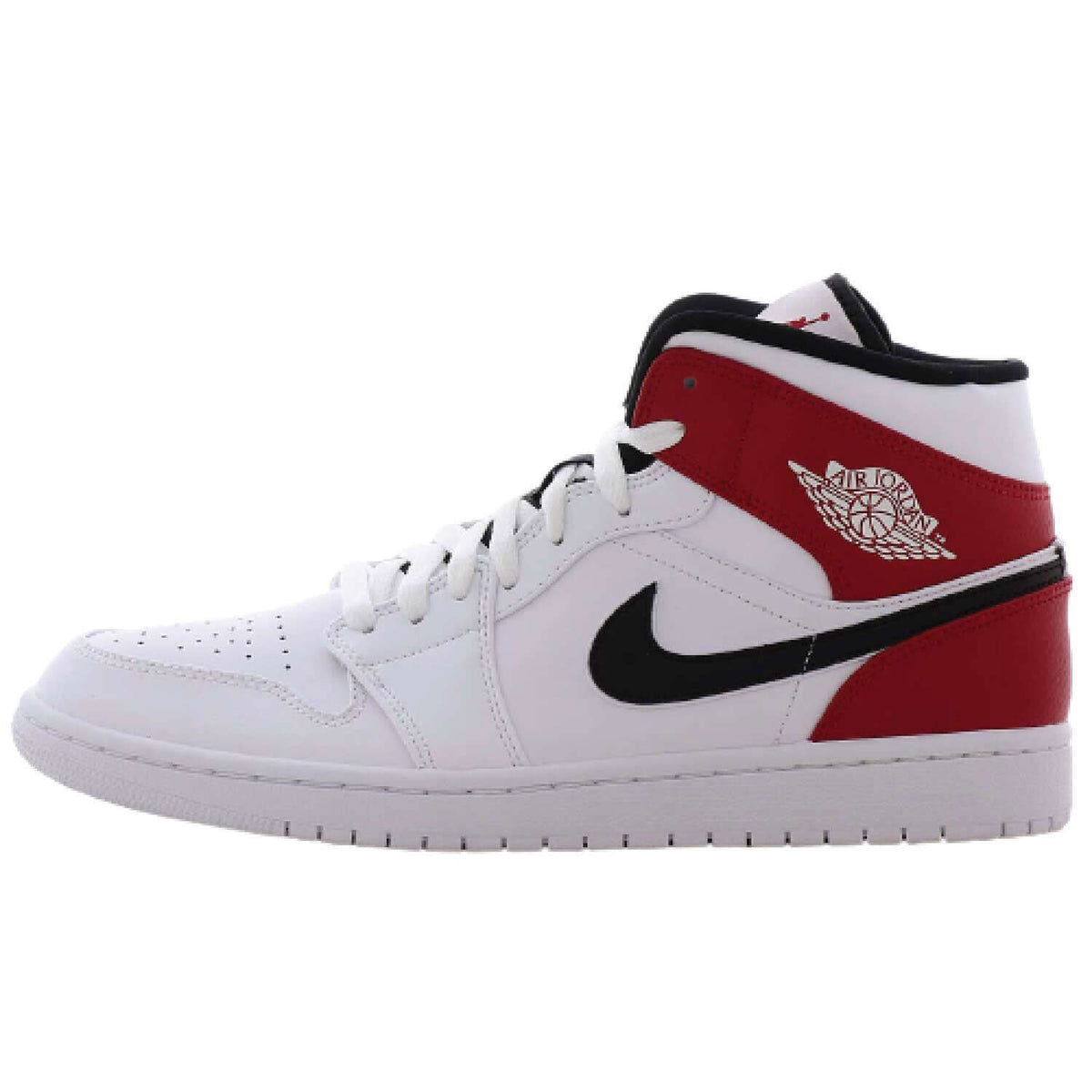 Air Jordan 1 Mid White Black Gym Red sneaker product image 1 | Foot Spikes