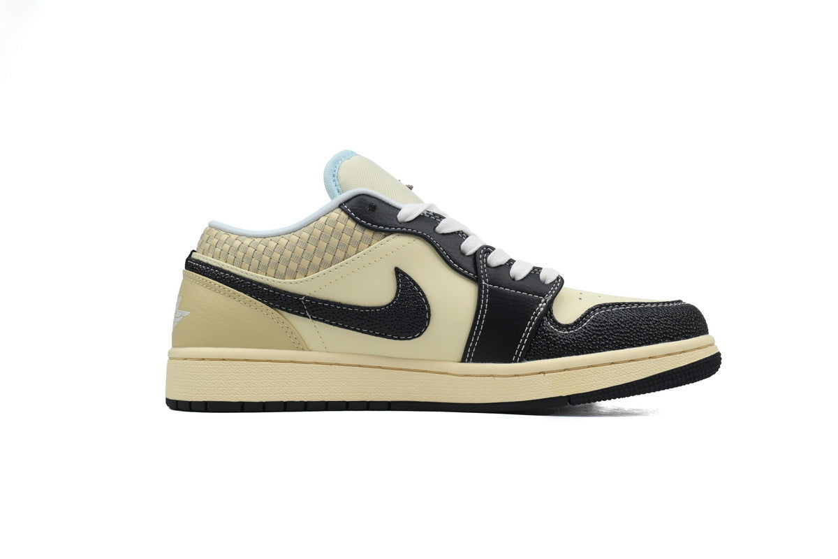 Air Jordan 1 Low SE 'Coconut Milk Black' sneaker product image 4 | Foot Spikes