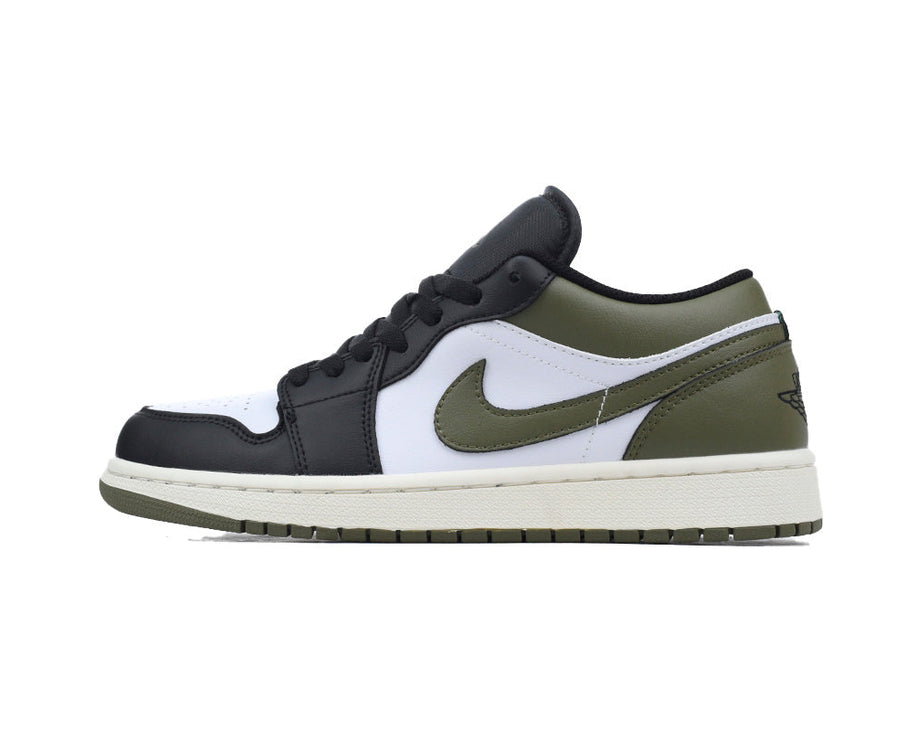 Air Jordan 1 Low 'Black Toe Medium Olive' sneaker product image 1 | Foot Spikes