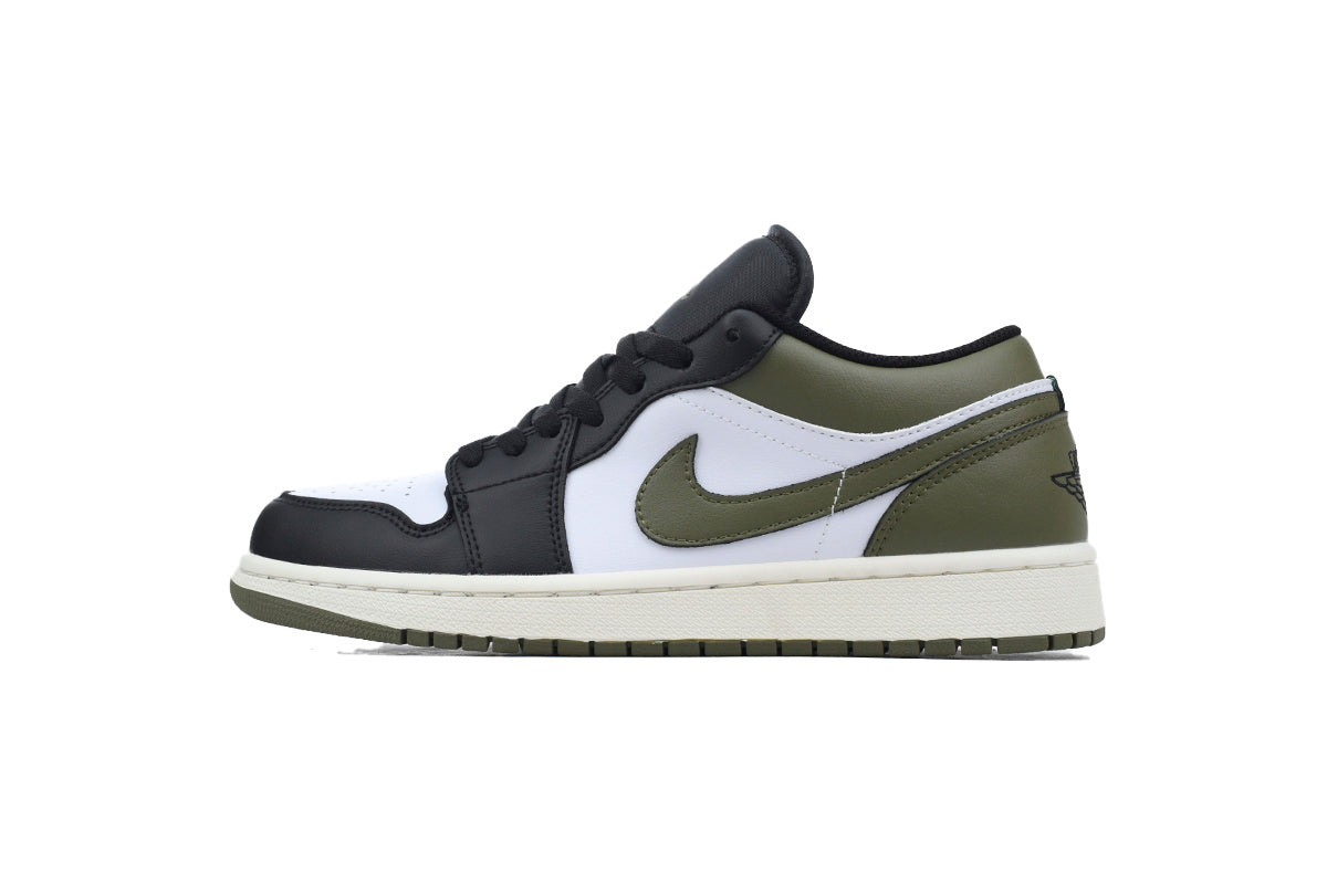 Air Jordan 1 Low 'Black Toe Medium Olive' sneaker product image 1 | Foot Spikes