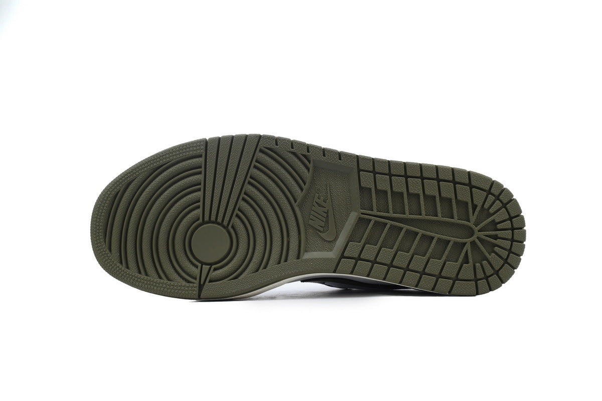 Air Jordan 1 Low 'Black Toe Medium Olive' sneaker product image 2 | Foot Spikes