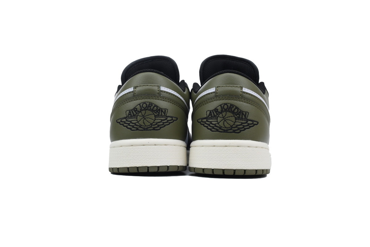 Air Jordan 1 Low 'Black Toe Medium Olive' sneaker product image 3 | Foot Spikes