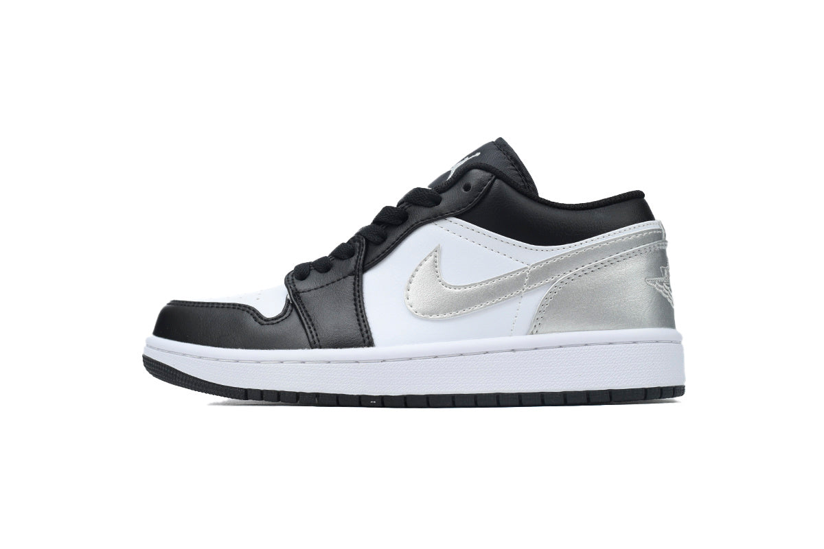 Air Jordan 1 Low Black Silver sneaker product image 1 | Foot Spikes