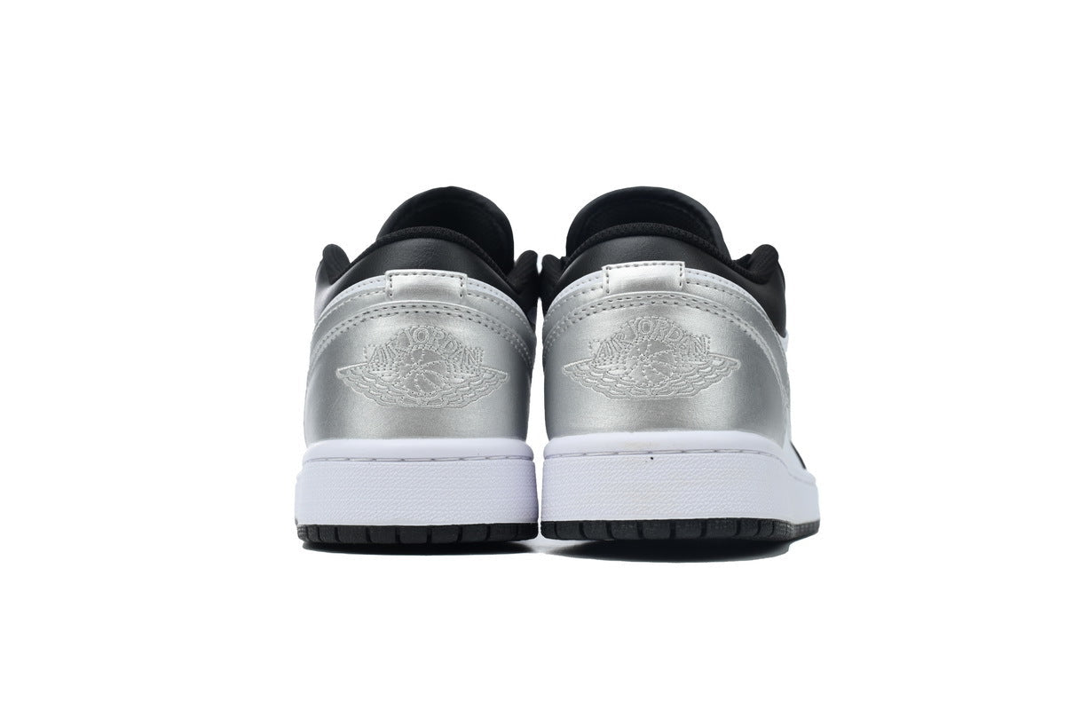 Air Jordan 1 Low Black Silver sneaker product image 3 | Foot Spikes
