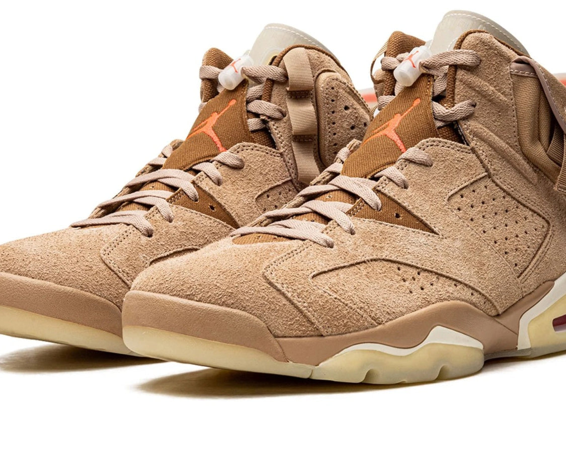 Air Jordan 6 Retro "Travis Scott - British Khaki" sneaker product image 2 | Foot Spikes