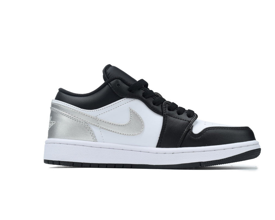 Air Jordan 1 Low Black Silver sneaker product image 4 | Foot Spikes