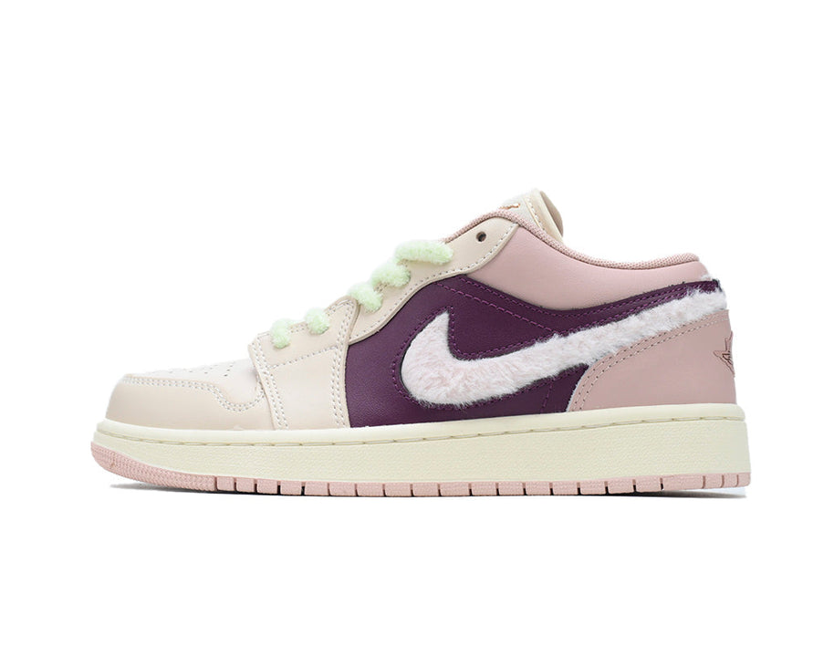 Air Jordan 1 Low SE GS 'Fur Swoosh' sneaker product image 1 | Foot Spikes