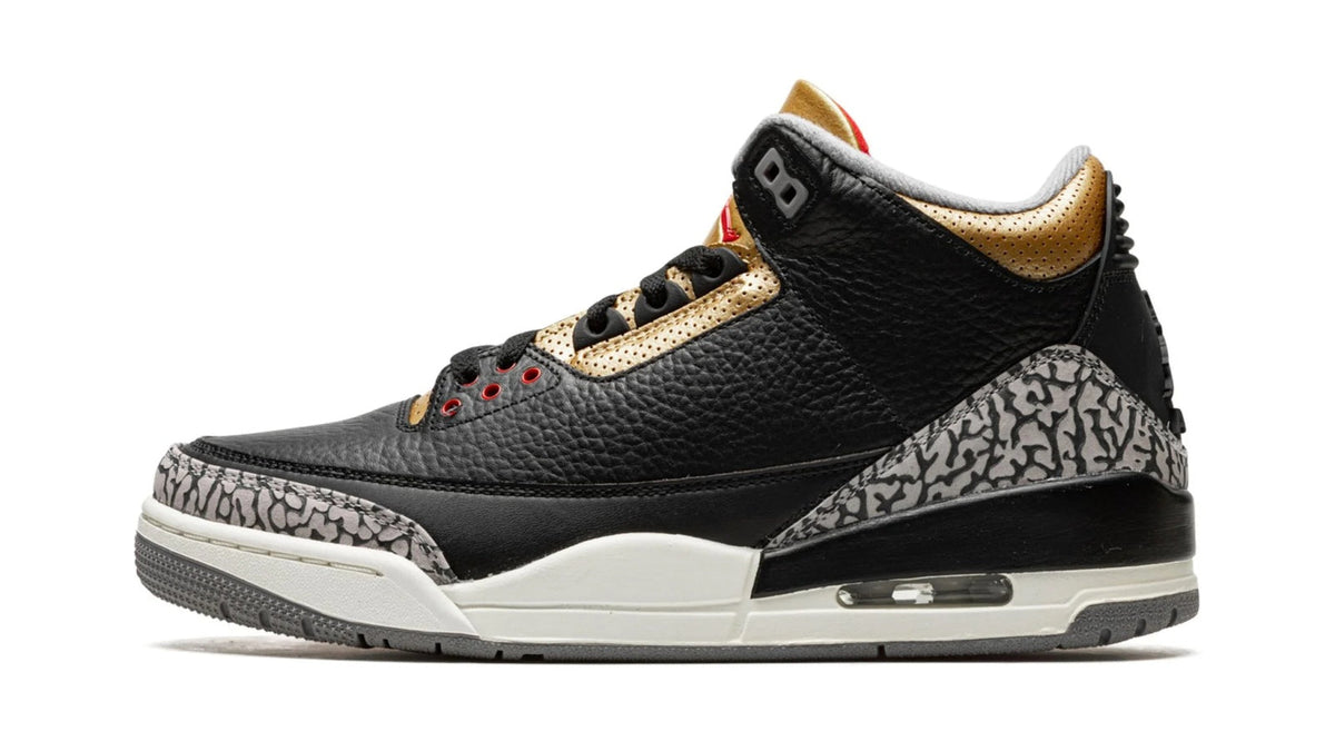 AIR JORDAN 3 WMNS "Black Cement Gold" sneaker product image 1 | Foot Spikes