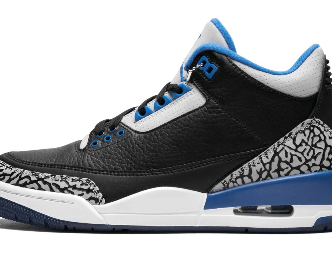 Air Jordan 3 Retro "Sport Blue" sneaker product image 1 | Foot Spikes