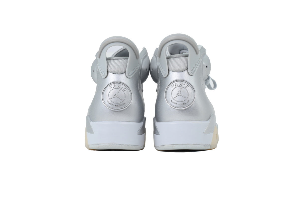 Paris Saint-Germain x Air Jordan 6 Retro 'Silver' sneaker product image 3 | Foot Spikes