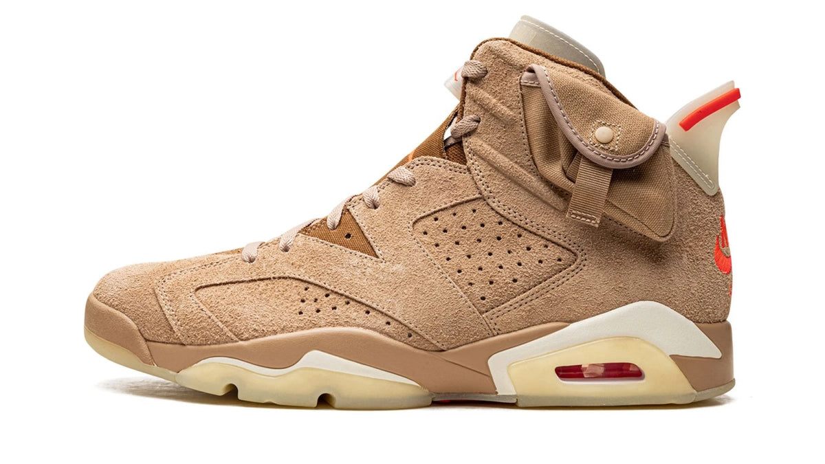 Air Jordan 6 Retro "Travis Scott - British Khaki" sneaker product image 1 | Foot Spikes
