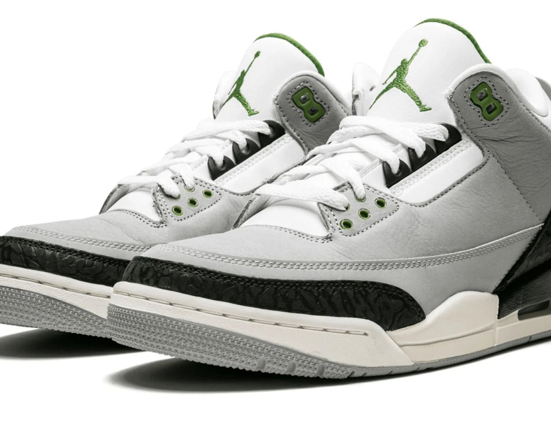 Air Jordan 3 Retro "Chlorophyll" sneaker product image 2 | Foot Spikes