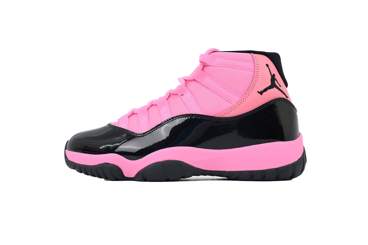 Jordan 11 Retro Pink/Black sneaker product image 1 | Foot Spikes