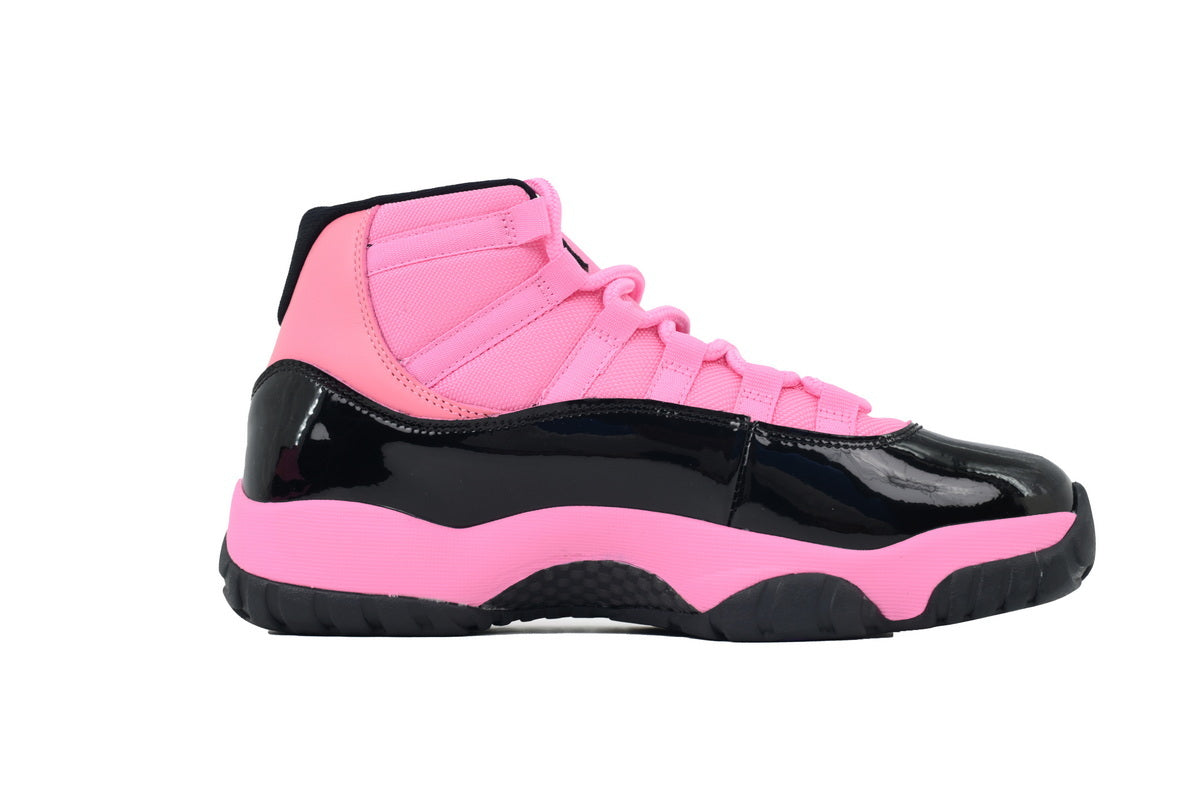 Jordan 11 Retro Pink/Black sneaker product image 4 | Foot Spikes