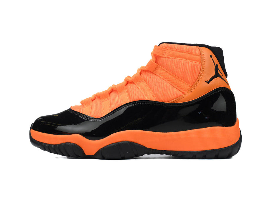 Air Jordan 11 Retro "Black Orange” sneaker product image 1 | Foot Spikes