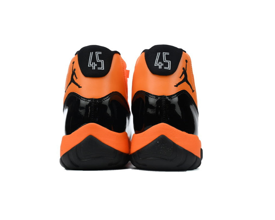 Air Jordan 11 Retro "Black Orange” sneaker product image 3 | Foot Spikes