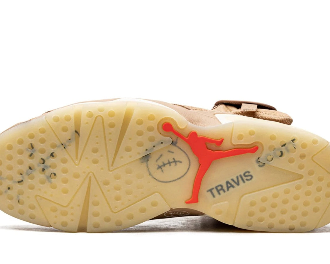 Air Jordan 6 Retro "Travis Scott - British Khaki" sneaker product image 5 | Foot Spikes