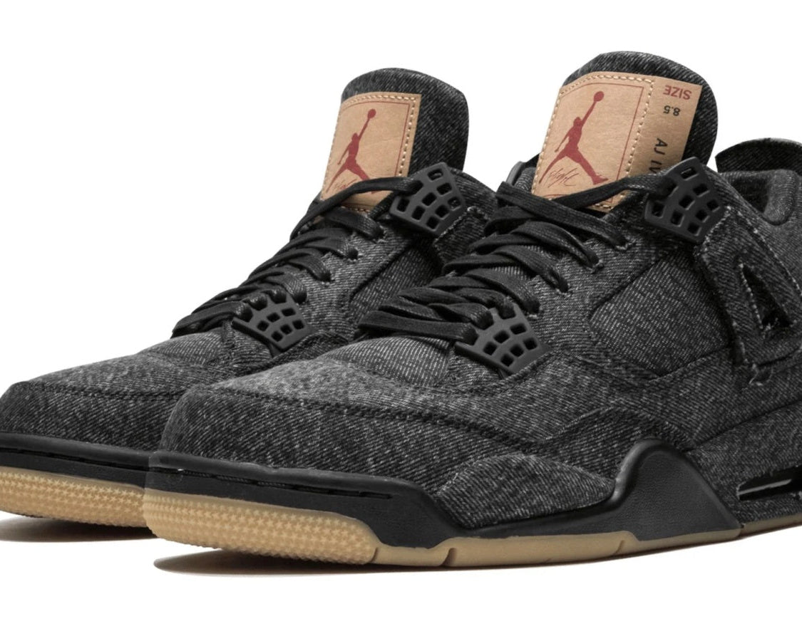 Air Jordan 4 Retro Levis NRG "Black Levis" sneaker product image 2 | Foot Spikes